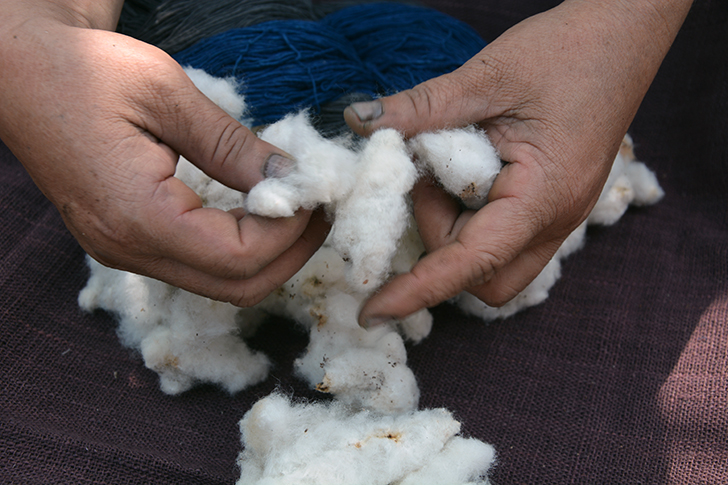 Cotton weaving Laos